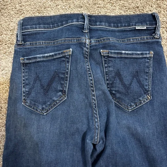 MOTHER The High-Waisted Runaway Jeans Teaming Up Blue Flare Jean Size 25 - Picture 10 of 10